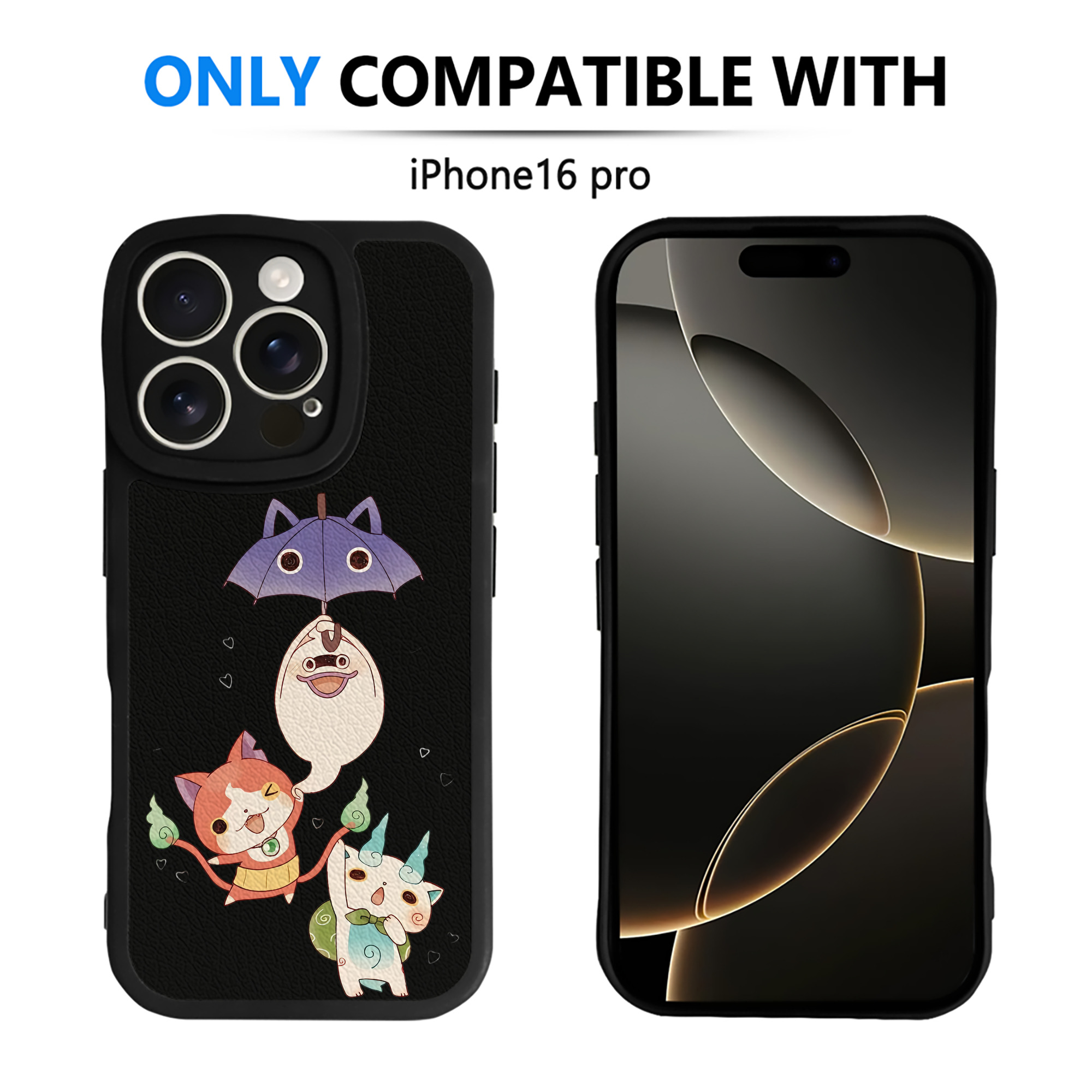（画像用） 妖怪ウォッチ Yo-kai Watch 【iPhone 16シリーズ対応】シリコンスマホケース（レザー調） 材質：シリコン